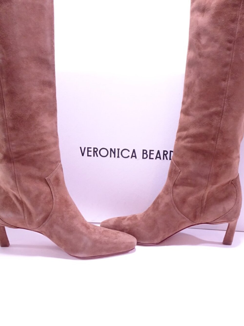 Veronica Beard Kinna Tall Boot Suede Knee-High Boot Hazelwood 7.5 NIB 798 IRRG - Picture 7 of 8